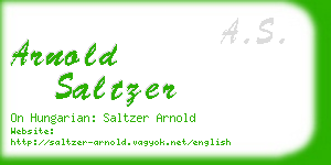 arnold saltzer business card